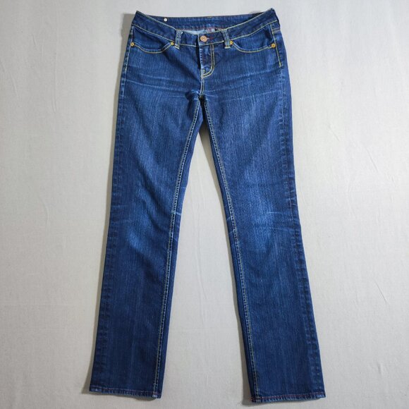 Buffalo Jeans women's sz 30 ink blue colour Selvedge Low rise Straight leg denim - Picture 1 of 13